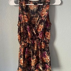 flower tank top blouse